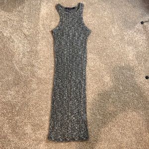 Gray Sleeveless Sweater Dress